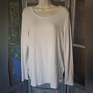 Old Navy Women's Off-White Long Sleeve Tee